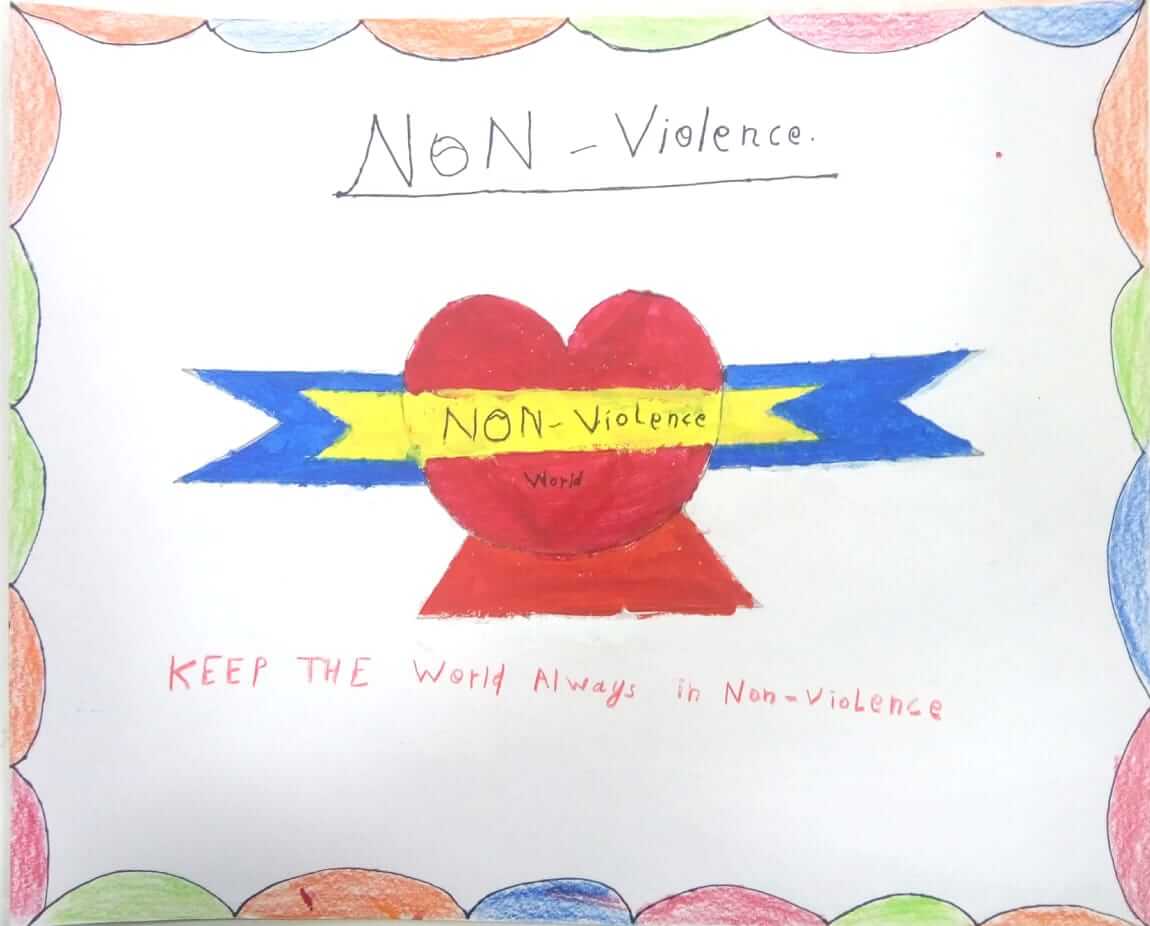 Poster Making Competition on Non Violence at Ruby Park Public School - Ruby Park Public School